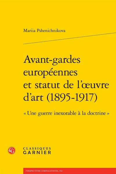 Image de Avant-gardes européennes et statut de l'oeuvre d'art (1895-1917)