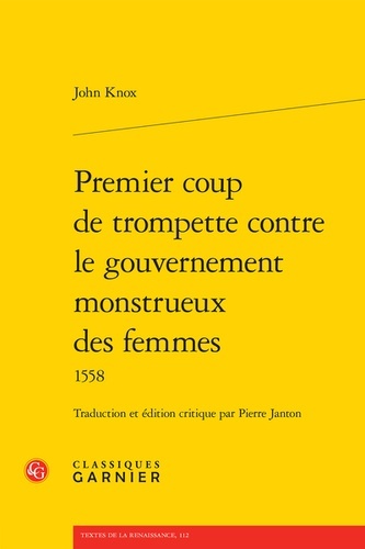 Picture of Premier coup de trompette contre le gouvernement monstrueux des femmes 1558