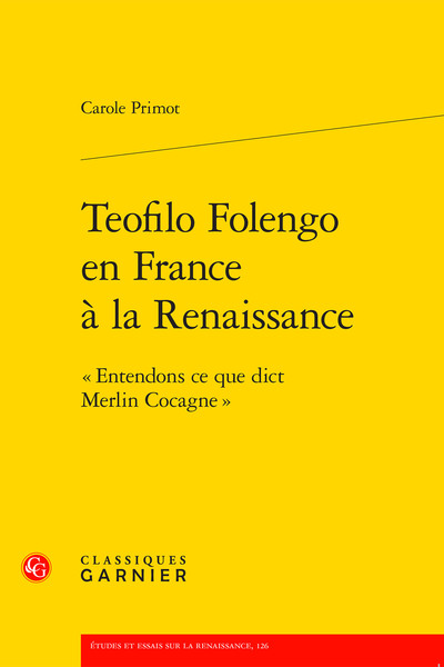 Picture of Teofilo Folengo en France à la Renaissance