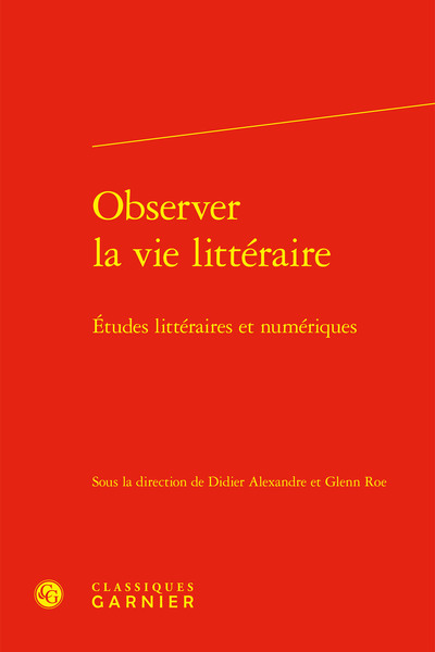 Picture of Observer la vie littéraire