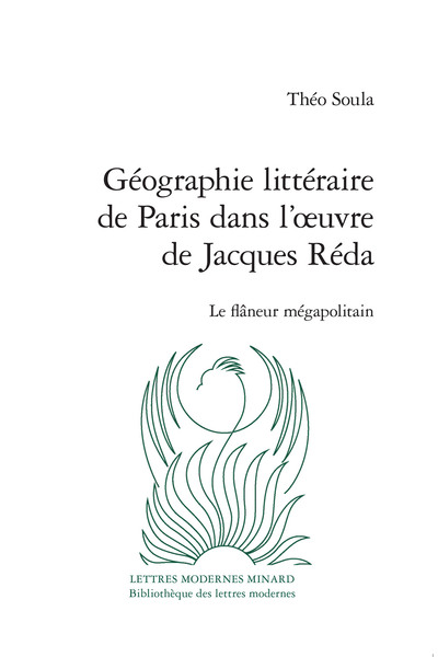 Picture of Géographie littéraire de Paris dans l'oeuvre de Jacques Réda