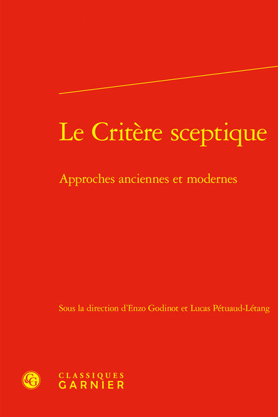 Picture of Le Critère sceptique