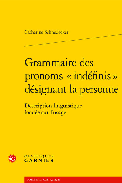 Picture of Grammaire des pronoms « indéfinis » désignant la personne