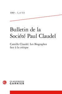 Picture of Bulletin de la Société Paul Claudel