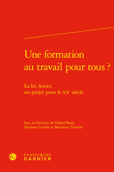 Picture of Une formation au travail pour tous ?