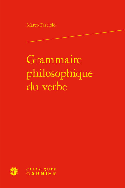 Image de Grammaire philosophique du verbe