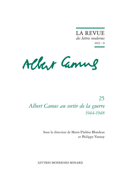 Picture of Albert Camus au sortir de la guerre. 1944-1948