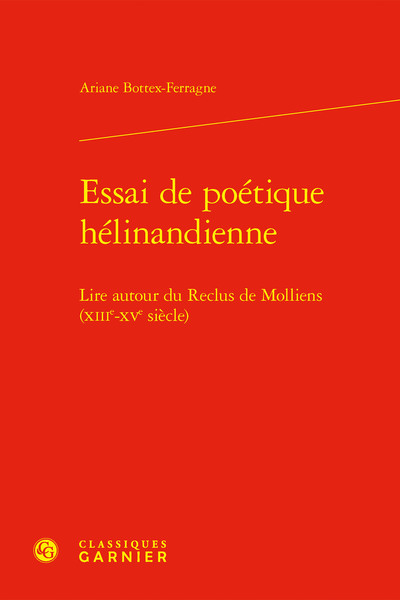 Picture of Essai de poétique hélinandienne