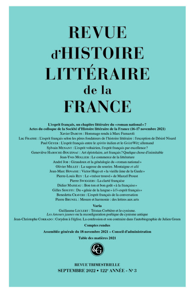 Picture of Revue d'Histoire littéraire de la France