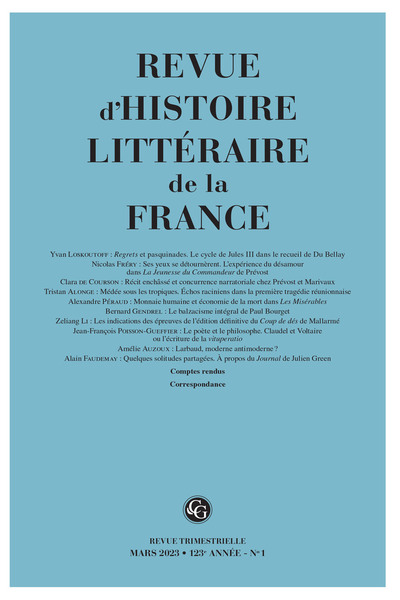 Picture of Revue d'Histoire littéraire de la France