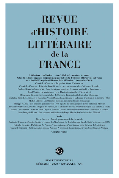 Image de Revue d'histoire littéraire de la France