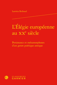 Image de L'Élégie européenne au XXe siècle