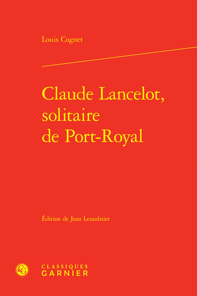 Picture of Claude Lancelot, solitaire de Port-Royal