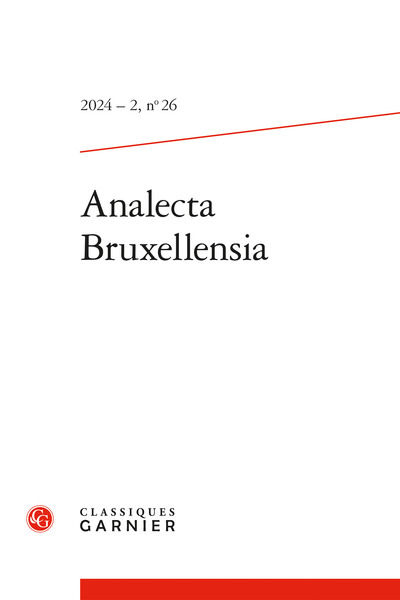 Image de Analecta Bruxellensia