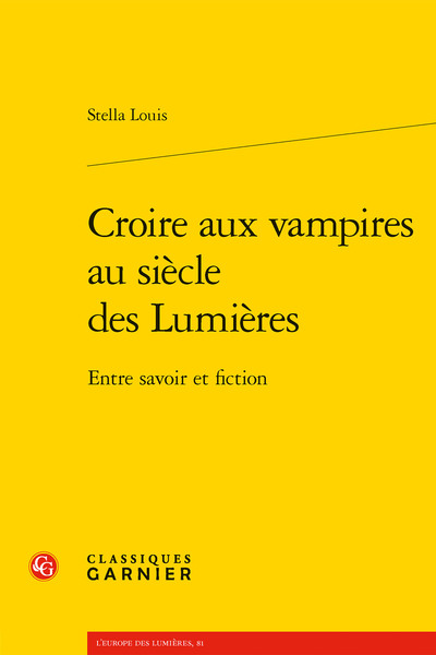 Picture of Croire aux vampires au siècle des Lumières