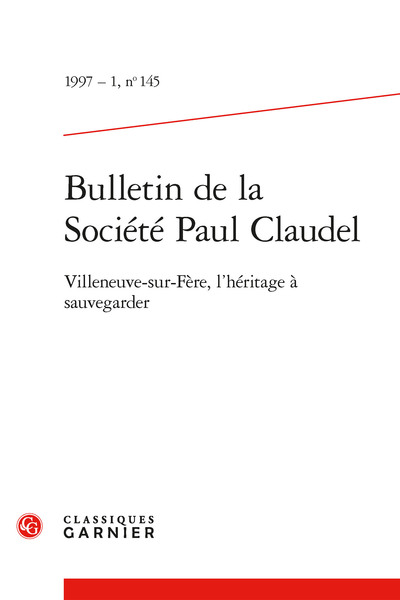 Picture of Bulletin de la Société Paul Claudel