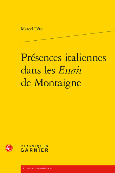 Picture of Présences italiennes dans les Essais de Montaigne