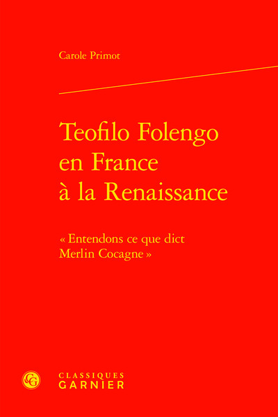 Picture of Teofilo Folengo en France à la Renaissance