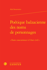 Picture of Poétique balzacienne des noms de personnages