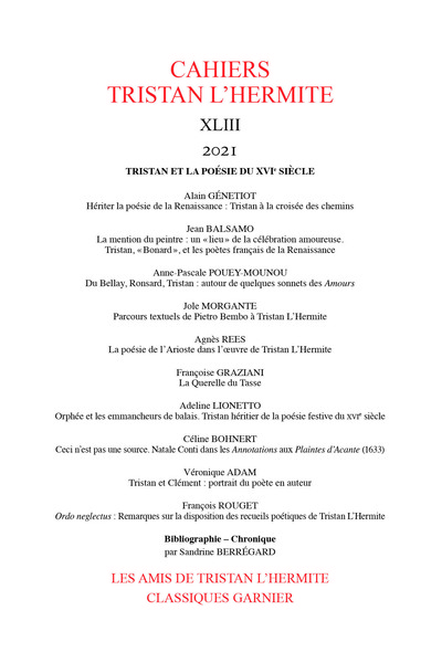 Picture of Cahiers Tristan L'Hermite
