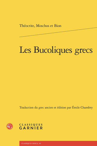 Picture of Les Bucoliques grecs