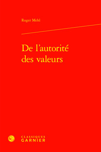 Image de De l'autorité des valeurs