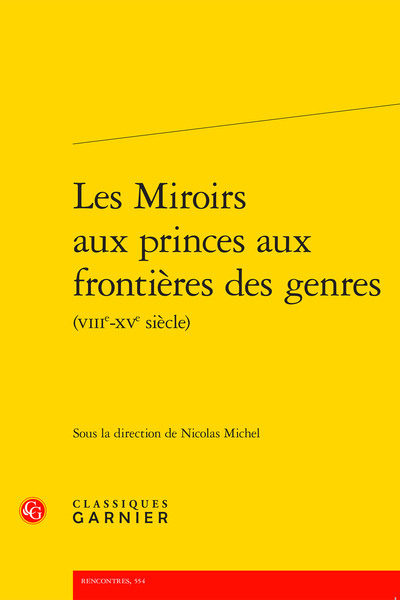 Picture of Les Miroirs aux princes aux frontières des genres