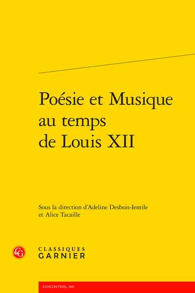 Picture of Poésie et Musique au temps de Louis XII