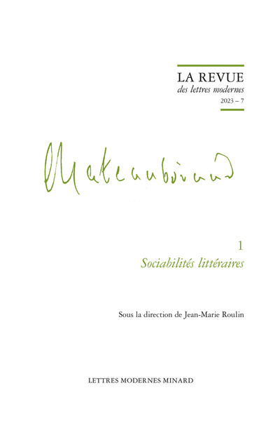 Picture of Sociabilités littéraires