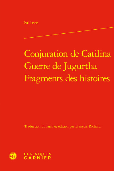 Image de Conjuration de Catilina - Guerre de Jugurtha - Fragments des histoires