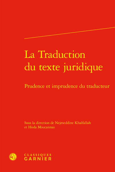 Picture of La Traduction du texte juridique