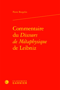 Image de Commentaire du Discours de Métaphysique de Leibniz