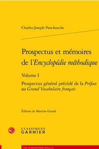 Picture of Prospectus et mémoires de l'Encyclopédie méthodique