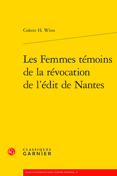 Picture of Les Femmes témoins de la révocation de l'édit de Nantes