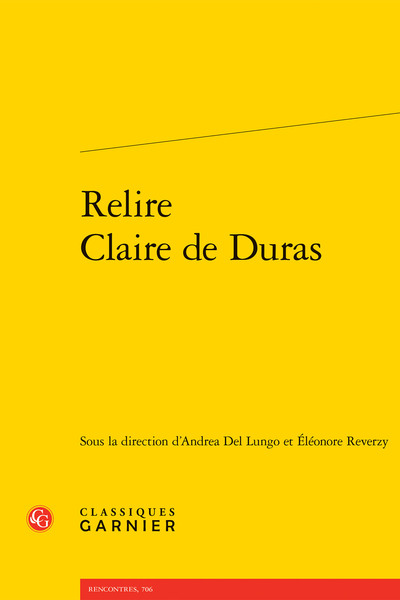 Image de Relire Claire de Duras