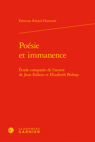 Image de Poésie et immanence
