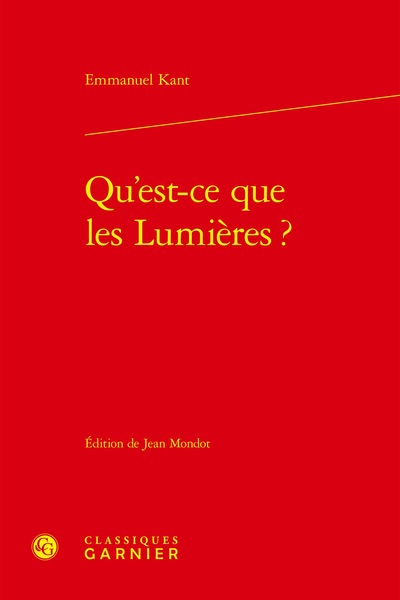 Picture of Qu'est-ce que les Lumières ?