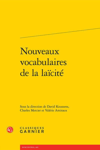 Picture of Nouveaux vocabulaires de la laïcité