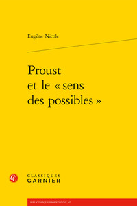 Picture of Proust et le « sens des possibles »