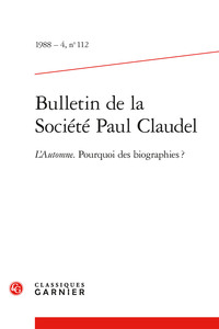 Picture of Bulletin de la Société Paul Claudel