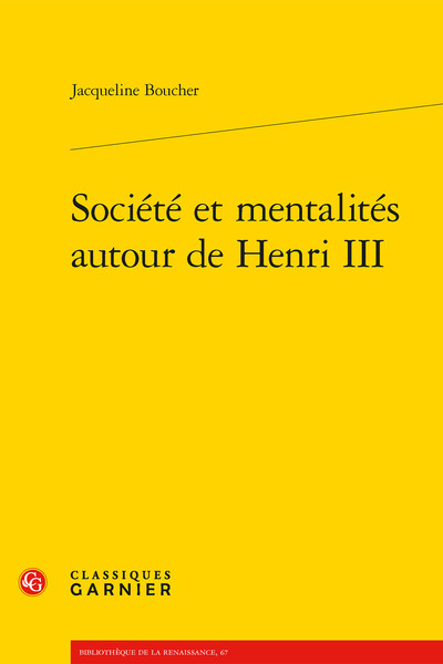 Picture of Société et mentalités autour de Henri III