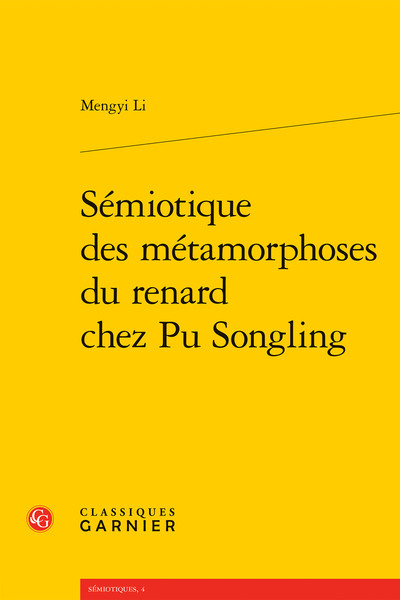 Image de Sémiotique des métamorphoses du renard chez Pu Songling
