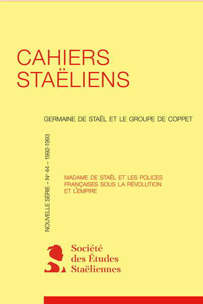 Picture of Cahiers staëliens