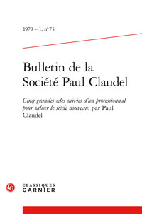 Picture of Bulletin de la Société Paul Claudel