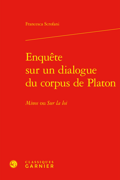 Picture of Enque^te sur un dialogue du corpus de Platon