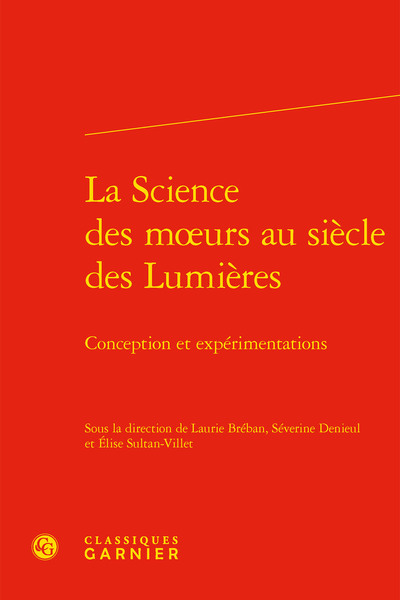 Picture of La Science des moeurs au siècle des Lumières