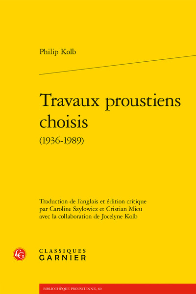 Image de Travaux proustiens choisis