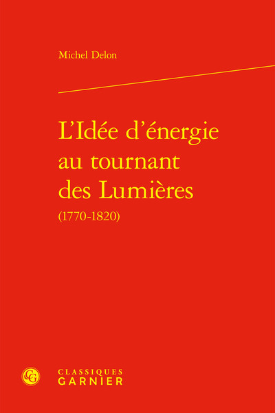 Picture of L'Idée d'énergie au tournant des Lumières