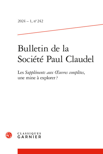 Picture of Bulletin de la Société Paul Claudel