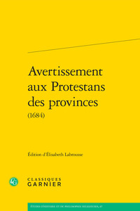 Image de Avertissement aux Protestans des provinces